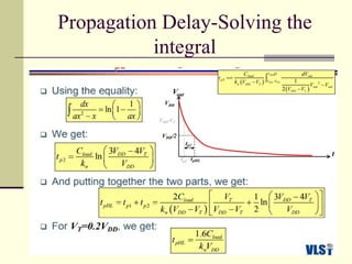 Propagation Delay-Solving the
integral
 