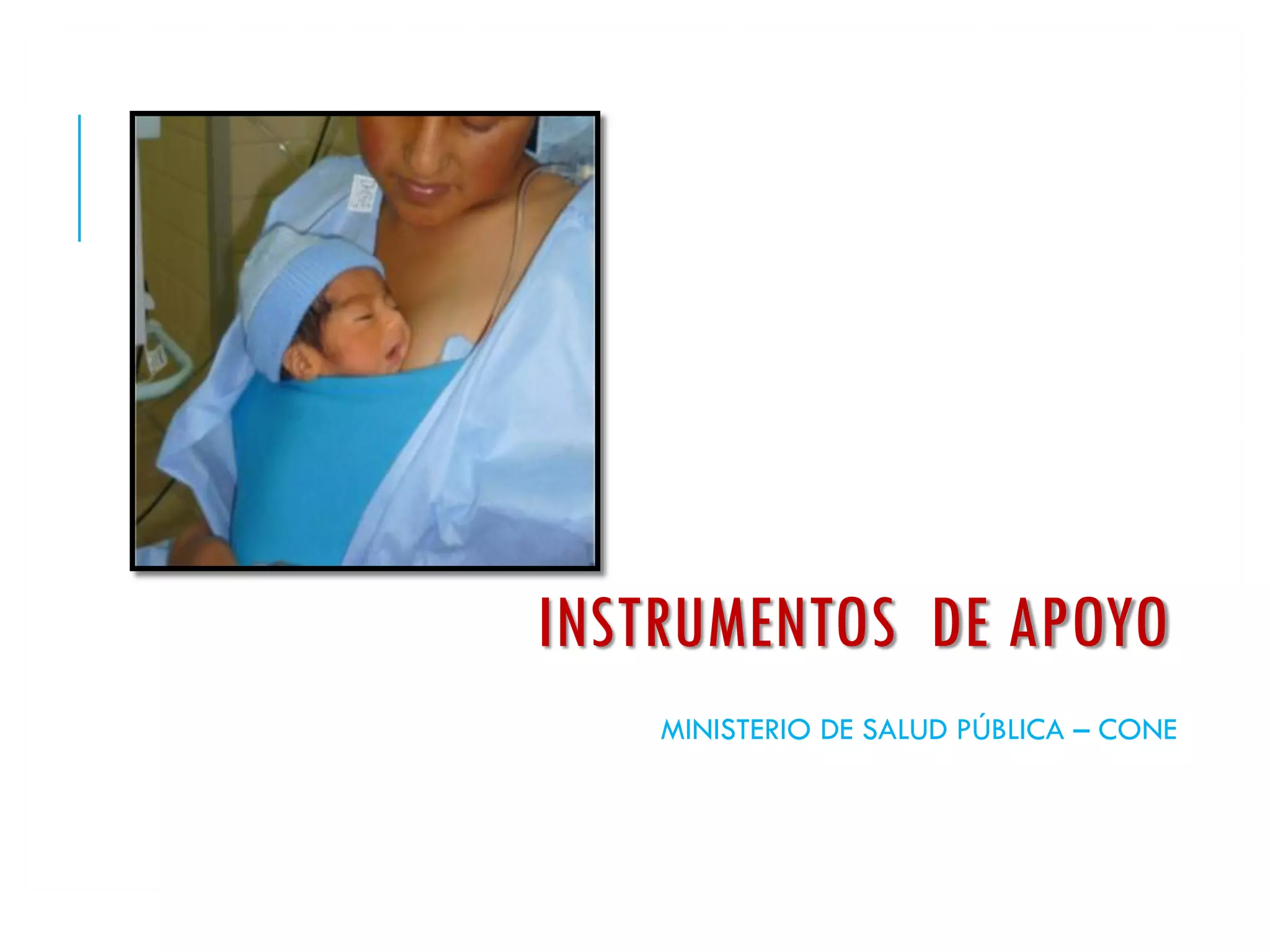 INSTRUMENTOS DE APOYO
MINISTERIO DE SALUD PÚBLICA – CONE
 