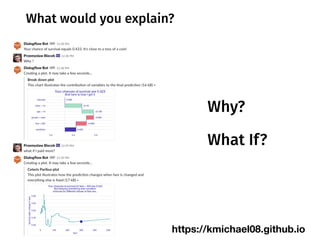 What would you explain?
https://kmichael08.github.io
What If?
Why?
 