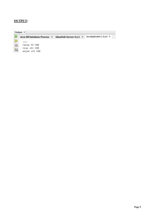 Page 5
OUTPUT:
 