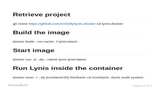 Testing Docker Images Security -All day dev ops 2017
