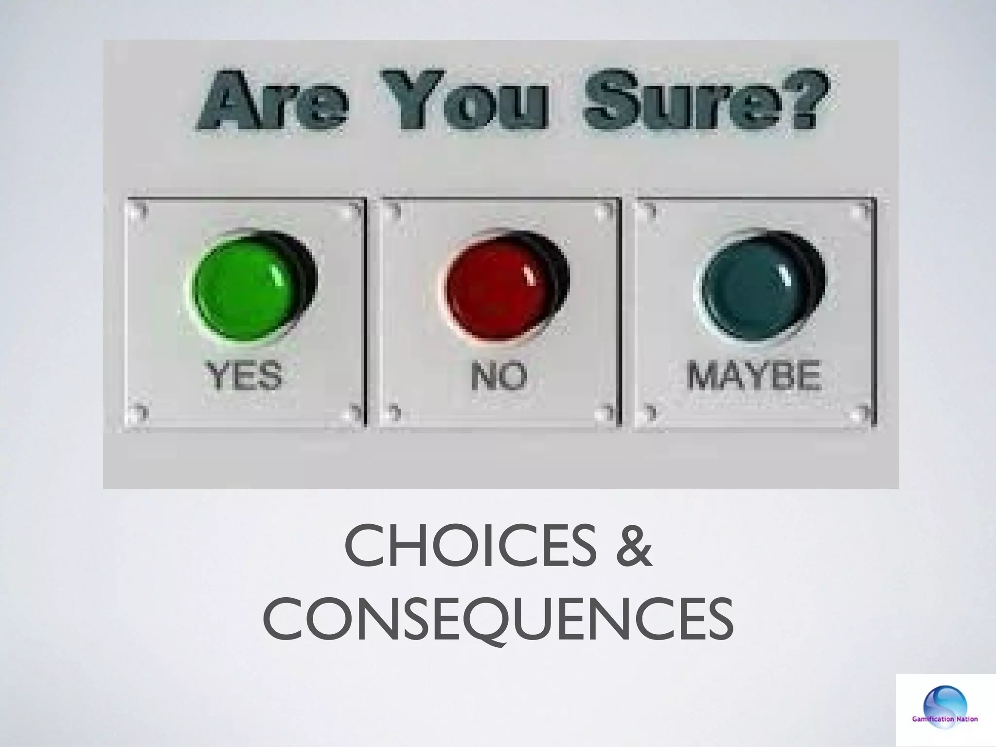 CHOICES &
CONSEQUENCES