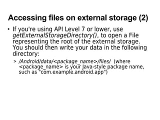 Android datastorage