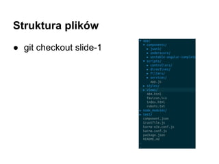 Struktura plików
● git checkout slide-1
 