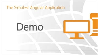 Demo
The Simplest Angular Application
 