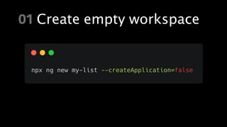 01 Create empty workspace
 