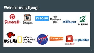 Websites using Django
12
 