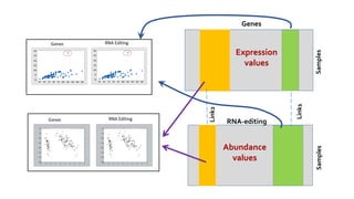 Samples
Genes
Expression
values
Samples
Abundance
values
RNA-editing
Link1
Link2
 