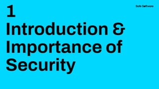 1
Introduction &
Importance of
Security
 