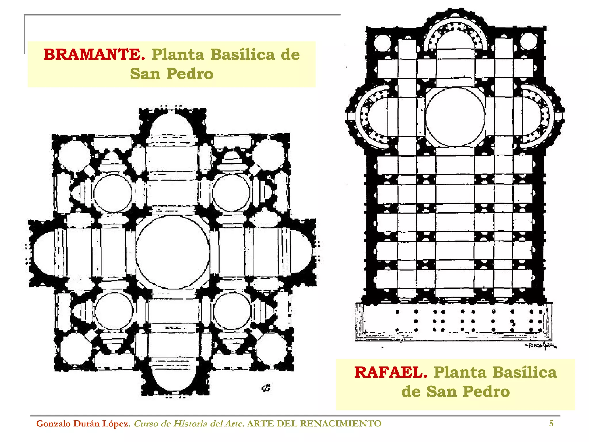BRAMANTE.  Planta Basílica de San Pedro Gonzalo Durán López .  Curso de Historia del Arte.  ARTE DEL RENACIMIENTO RAFAEL.  Planta Basílica de San Pedro 