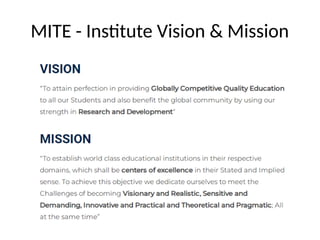 MITE - Institute Vision & Mission
 