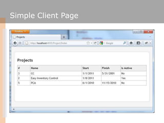 Simple Client Page
 