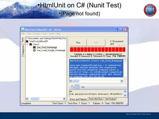 HtmlUnit on C# (Nunit Test) (Page not found) 