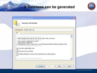 A Database can be generated 