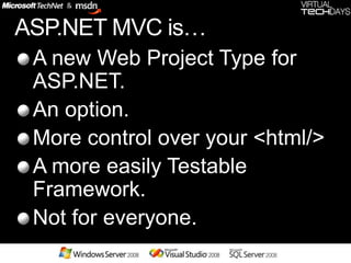 Asp.Net MVC Framework Design Pattern