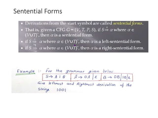 Sentential Forms
 