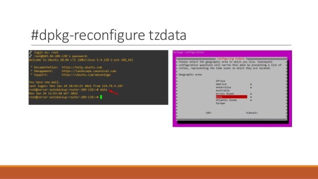 #dpkg-reconfigure tzdata
 