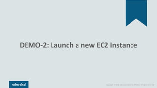 Copyright © 2018, edureka and/or its affiliates. All rights reserved.
DEMO-2: Launch a new EC2 Instance
 