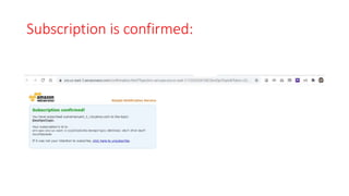 Subscription is confirmed:
 