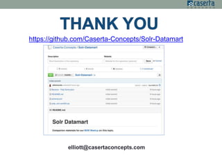 https://github.com/Caserta-Concepts/Solr-Datamart
elliott@casertaconcepts.com
 