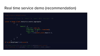 Real time service demo (recommendation)
 