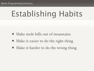 Better Perl Practices