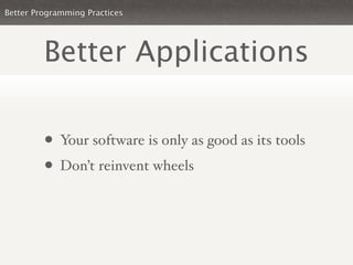 Better Perl Practices