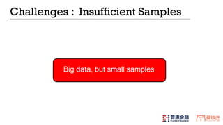 Challenges : Insufficient Samples
Big data, but small samples
 
