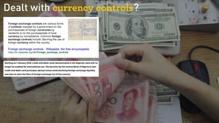 @SDWOUTERS
Dealt with currency controls?
 
