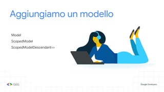 Aggiungiamo un modello
Model
ScopedModel
ScopedModelDescendant<>
 