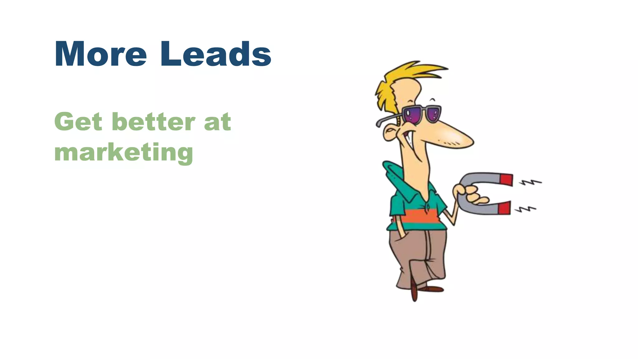 More Leads
Get better at
marketing
 
