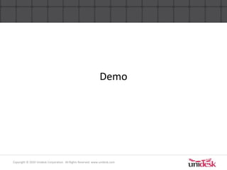 DemoCopyright © 2010 Unidesk Corporation.  All Rights Reserved. www.unidesk.com
