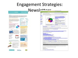 Engagement Strategies: Newsletters 