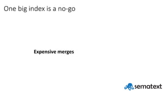 One	big	index	is	a	no-go
Expensive	merges
 