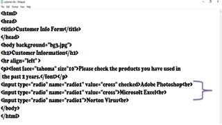 Building html forms