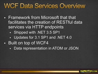 OData ConsumersModern web browsersOData explorerExcel 2010 – PowerPivotLINQPadSesame