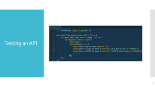 Testing anAPI
21
 