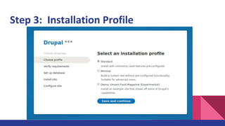 Step 3: Installation Profile
 