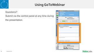 4 Copyright	
  2014.	
  
Using	
  GoToWebinar	
  
Questions?
Submit via the control panel at any time during
the presentation.
 