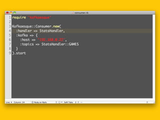 Event-Stream Processing with Kafka