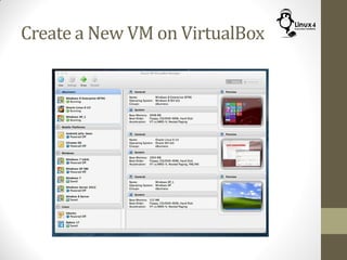Create a New VM on VirtualBox
 