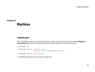 Ruby on Rails 2.1 What's New