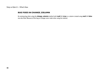 Ruby on Rails 2.1 What's New