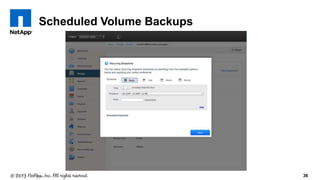 36
Scheduled Volume Backups
 