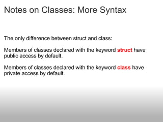 Classes and Inheritance