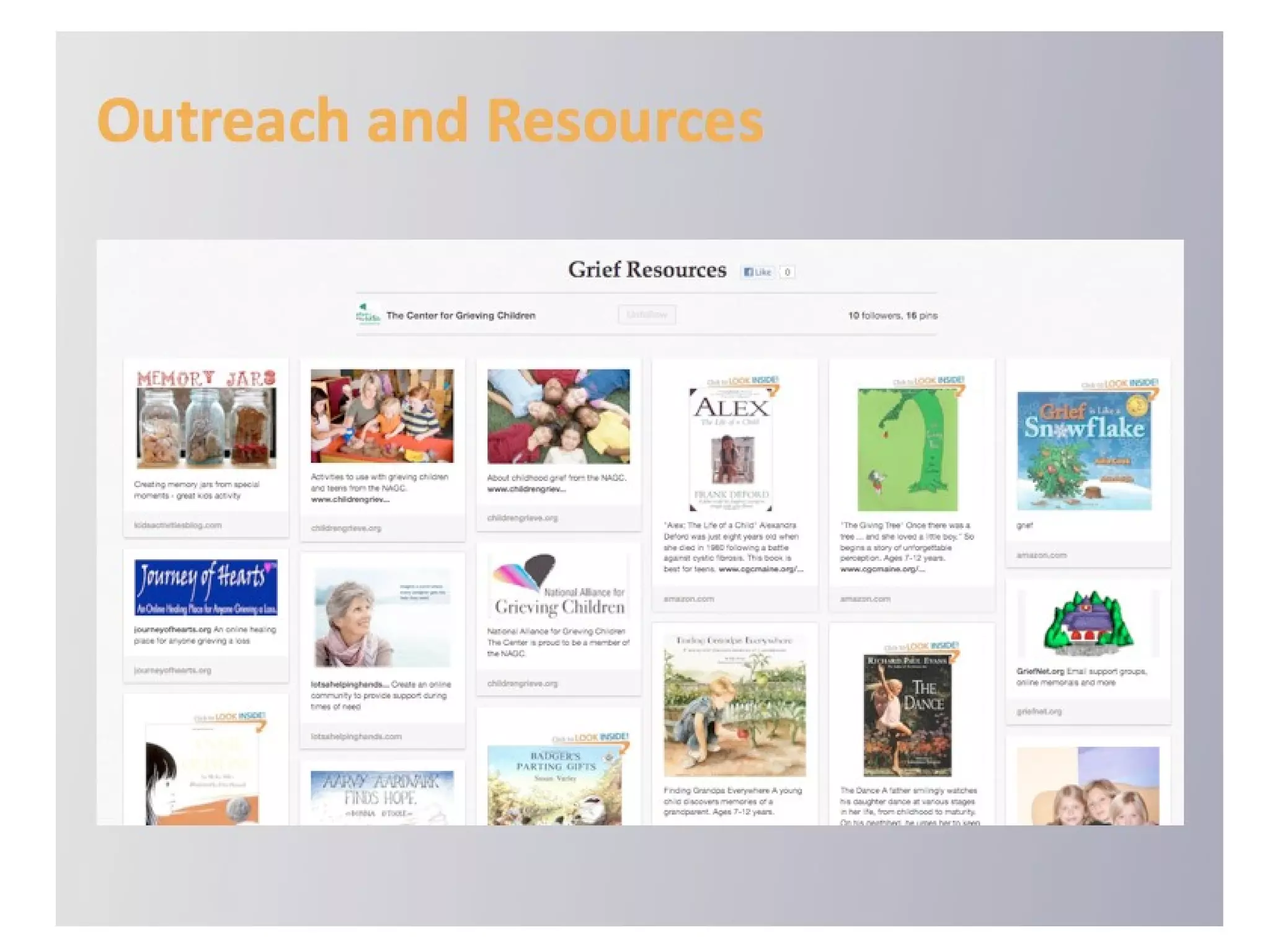 Social Media and The Center for Grieving Children