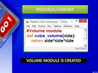 PACKAGE/LIBRARY
VOLUME MODULE IS CREATED
 