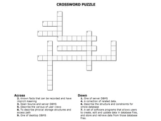 33
CROSSWORD PUZZLE
 