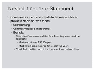 Decision Structures and Boolean Logic