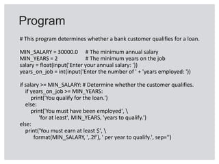 Decision Structures and Boolean Logic